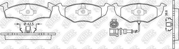 NiBK PN0113W - Kit de plaquettes de frein, frein à disque cwaw.fr