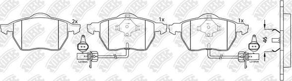 NiBK PN0188W - Kit de plaquettes de frein, frein à disque cwaw.fr