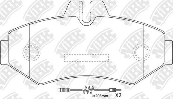 NiBK PN0135W - Kit de plaquettes de frein, frein à disque cwaw.fr