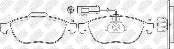 NiBK PN0127W - Kit de plaquettes de frein, frein à disque cwaw.fr