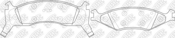 NiBK PN0821 - Kit de plaquettes de frein, frein à disque cwaw.fr