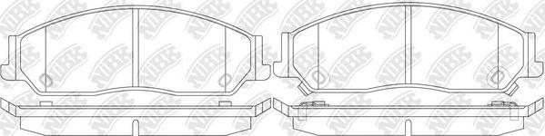 NiBK PN0828 - Kit de plaquettes de frein, frein à disque cwaw.fr