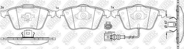 NiBK PN0399W - Kit de plaquettes de frein, frein à disque cwaw.fr