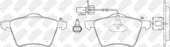 NiBK PN0340W - Kit de plaquettes de frein, frein à disque cwaw.fr