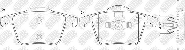 NiBK PN0358 - Kit de plaquettes de frein, frein à disque cwaw.fr