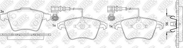 NiBK PN0353W - Kit de plaquettes de frein, frein à disque cwaw.fr