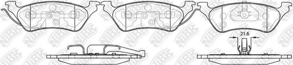 NiBK PN0309 - Kit de plaquettes de frein, frein à disque cwaw.fr