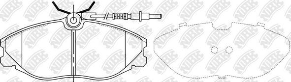 NiBK PN0303W - Kit de plaquettes de frein, frein à disque cwaw.fr