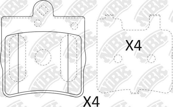 NiBK PN0310 - Kit de plaquettes de frein, frein à disque cwaw.fr