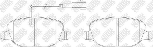 NiBK PN0324W - Kit de plaquettes de frein, frein à disque cwaw.fr