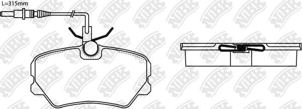 NiBK PN0297W - Kit de plaquettes de frein, frein à disque cwaw.fr