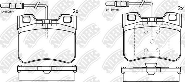 NiBK PN0250W - Kit de plaquettes de frein, frein à disque cwaw.fr