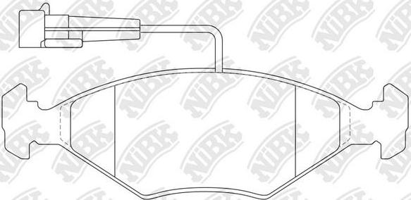 NiBK PN0268W - Kit de plaquettes de frein, frein à disque cwaw.fr