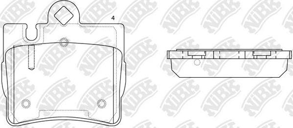 NiBK PN0200W - Kit de plaquettes de frein, frein à disque cwaw.fr