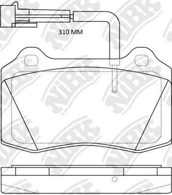 NiBK PN0202W - Kit de plaquettes de frein, frein à disque cwaw.fr