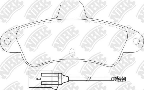 NiBK PN0288W - Kit de plaquettes de frein, frein à disque cwaw.fr