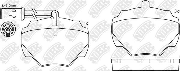 NiBK PN0237W - Kit de plaquettes de frein, frein à disque cwaw.fr