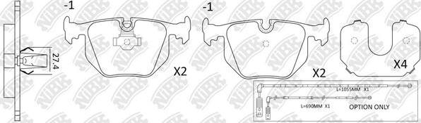 NiBK PN0225W - Kit de plaquettes de frein, frein à disque cwaw.fr