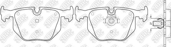 NiBK PN0225 - Kit de plaquettes de frein, frein à disque cwaw.fr