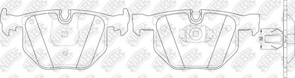 NiBK PN0228W - Kit de plaquettes de frein, frein à disque cwaw.fr