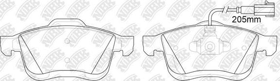 NiBK PN0748W - Kit de plaquettes de frein, frein à disque cwaw.fr