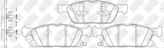 NiBK PN0709 - Kit de plaquettes de frein, frein à disque cwaw.fr