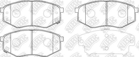 NiBK PN0704 - Kit de plaquettes de frein, frein à disque cwaw.fr