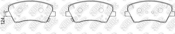 NiBK PN0772 - Kit de plaquettes de frein, frein à disque cwaw.fr