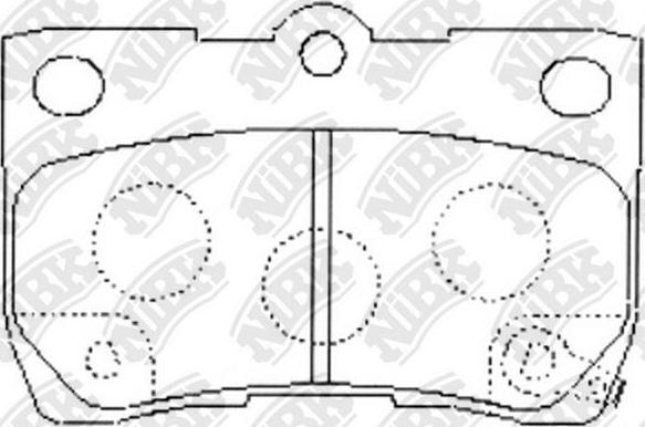 NiBK PN1494 - Kit de plaquettes de frein, frein à disque cwaw.fr