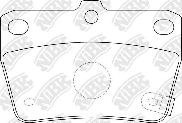 NiBK PN1424 - Kit de plaquettes de frein, frein à disque cwaw.fr