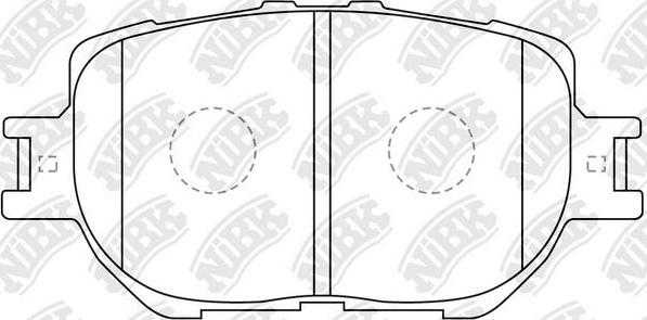 NiBK PN1550 - Kit de plaquettes de frein, frein à disque cwaw.fr