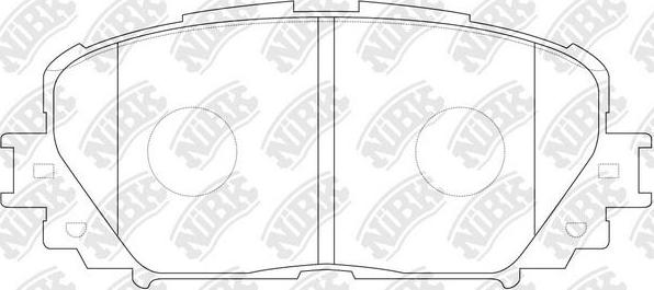 NiBK PN1518 - Kit de plaquettes de frein, frein à disque cwaw.fr