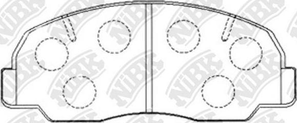 NiBK PN1098 - Kit de plaquettes de frein, frein à disque cwaw.fr