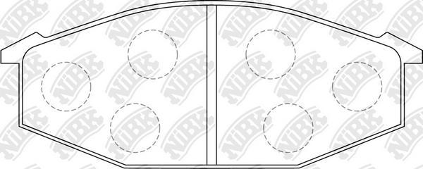 NiBK PN1052 - Kit de plaquettes de frein, frein à disque cwaw.fr