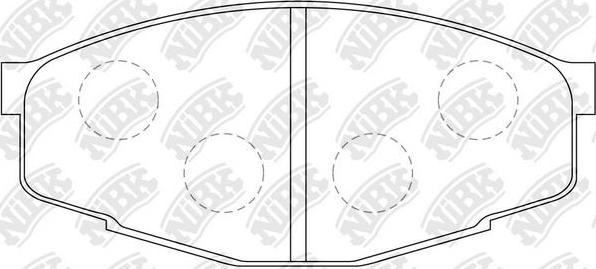 NiBK PN1071 - Kit de plaquettes de frein, frein à disque cwaw.fr