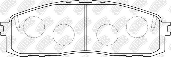 NiBK PN1142 - Kit de plaquettes de frein, frein à disque cwaw.fr