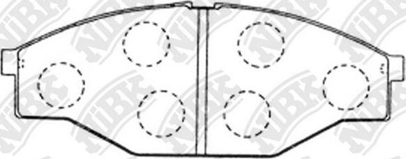 NiBK PN1166 - Kit de plaquettes de frein, frein à disque cwaw.fr