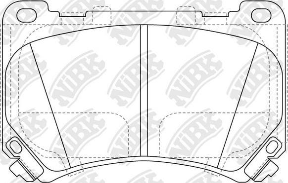 NiBK PN11002 - Kit de plaquettes de frein, frein à disque cwaw.fr