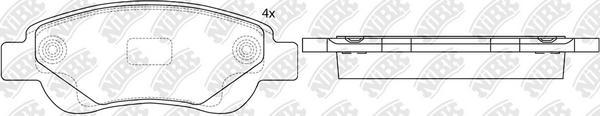 NiBK PN1841 - Kit de plaquettes de frein, frein à disque cwaw.fr