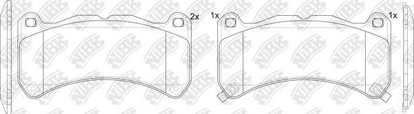 NiBK PN1850 - Kit de plaquettes de frein, frein à disque cwaw.fr