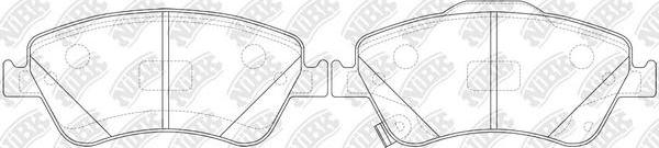 NiBK PN1834 - Kit de plaquettes de frein, frein à disque cwaw.fr