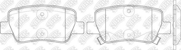 NiBK PN1838 - Kit de plaquettes de frein, frein à disque cwaw.fr