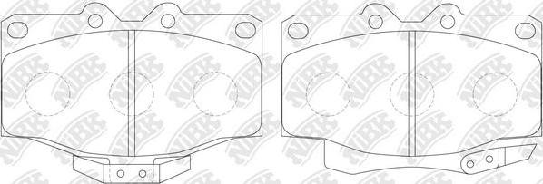 NiBK PN1350 - Kit de plaquettes de frein, frein à disque cwaw.fr