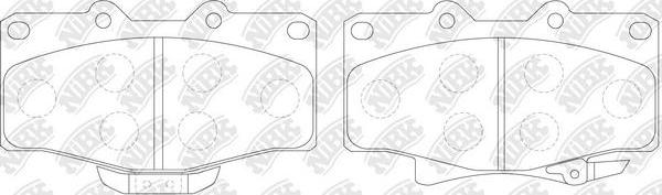 NiBK PN1351 - Kit de plaquettes de frein, frein à disque cwaw.fr