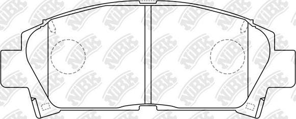 NiBK PN1362 - Kit de plaquettes de frein, frein à disque cwaw.fr