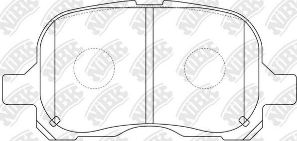 NiBK PN1302 - Kit de plaquettes de frein, frein à disque cwaw.fr