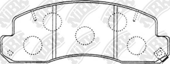 NiBK PN1388 - Kit de plaquettes de frein, frein à disque cwaw.fr