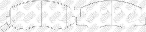 NiBK PN1328 - Kit de plaquettes de frein, frein à disque cwaw.fr