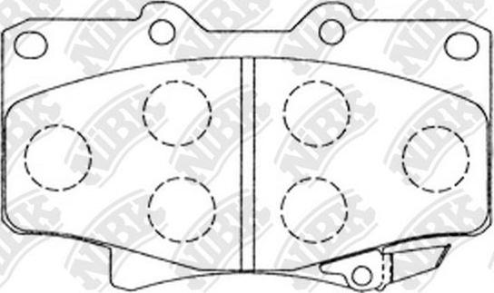 NiBK PN1242 - Kit de plaquettes de frein, frein à disque cwaw.fr