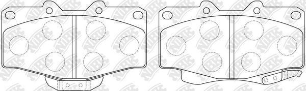 NiBK PN1219 - Kit de plaquettes de frein, frein à disque cwaw.fr